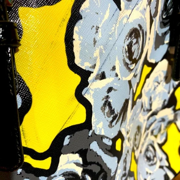 Nine West Blue Rose Floral Bag 16” x 10” x 5” • (See Description) - Picture 9 of 10